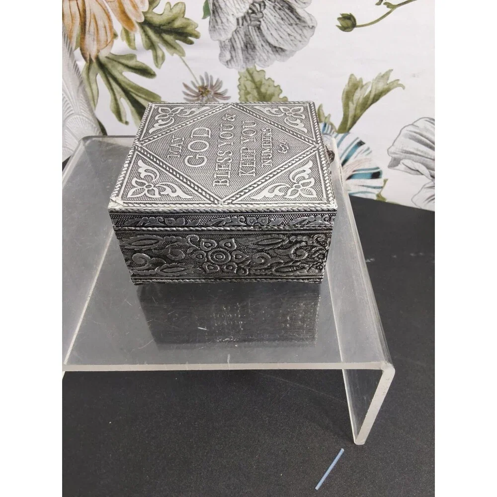 Blessed You Silver plated Velvet Lined Box